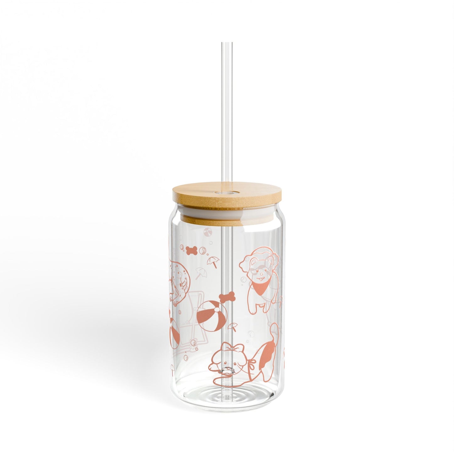 Sun, Sand, & Wagging Tails – Summer Dog Sipper Glass