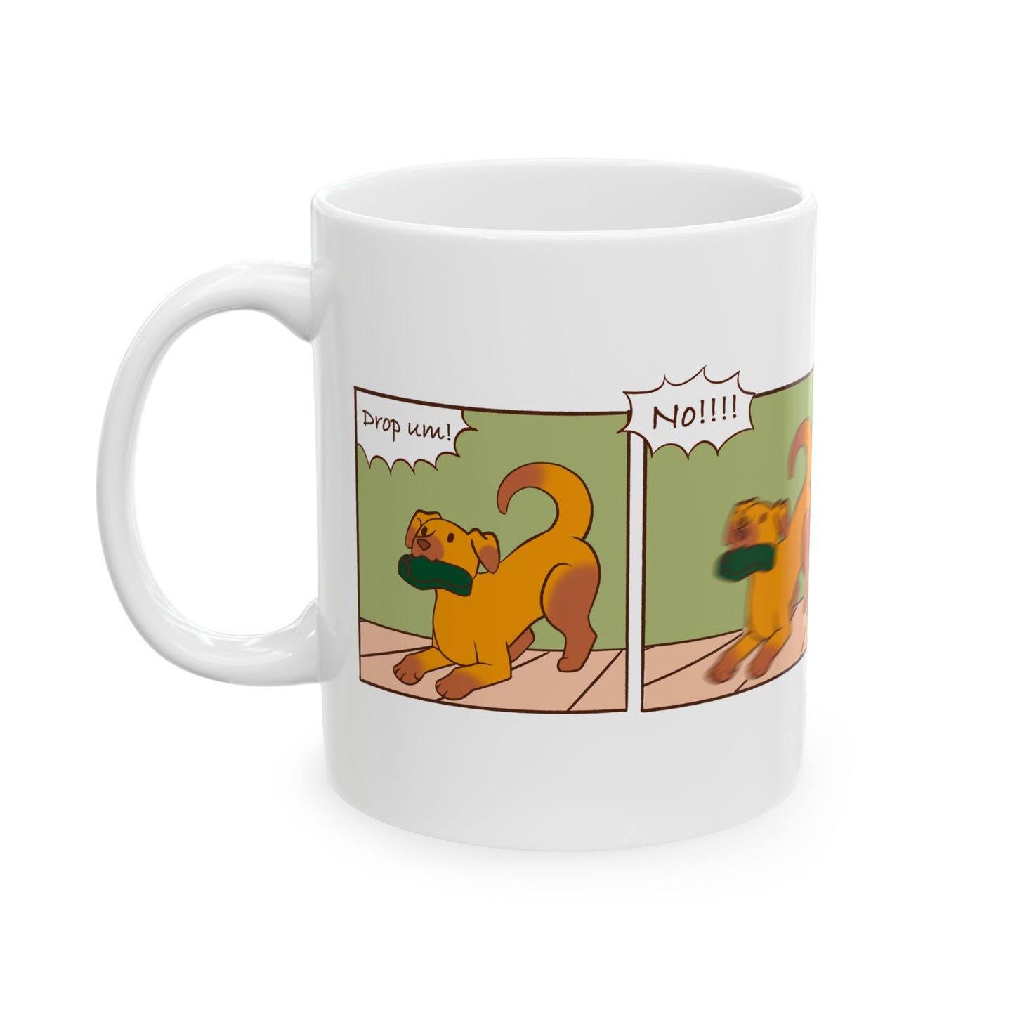 Slippah Thief - 2 Panel Dog Comic Mug