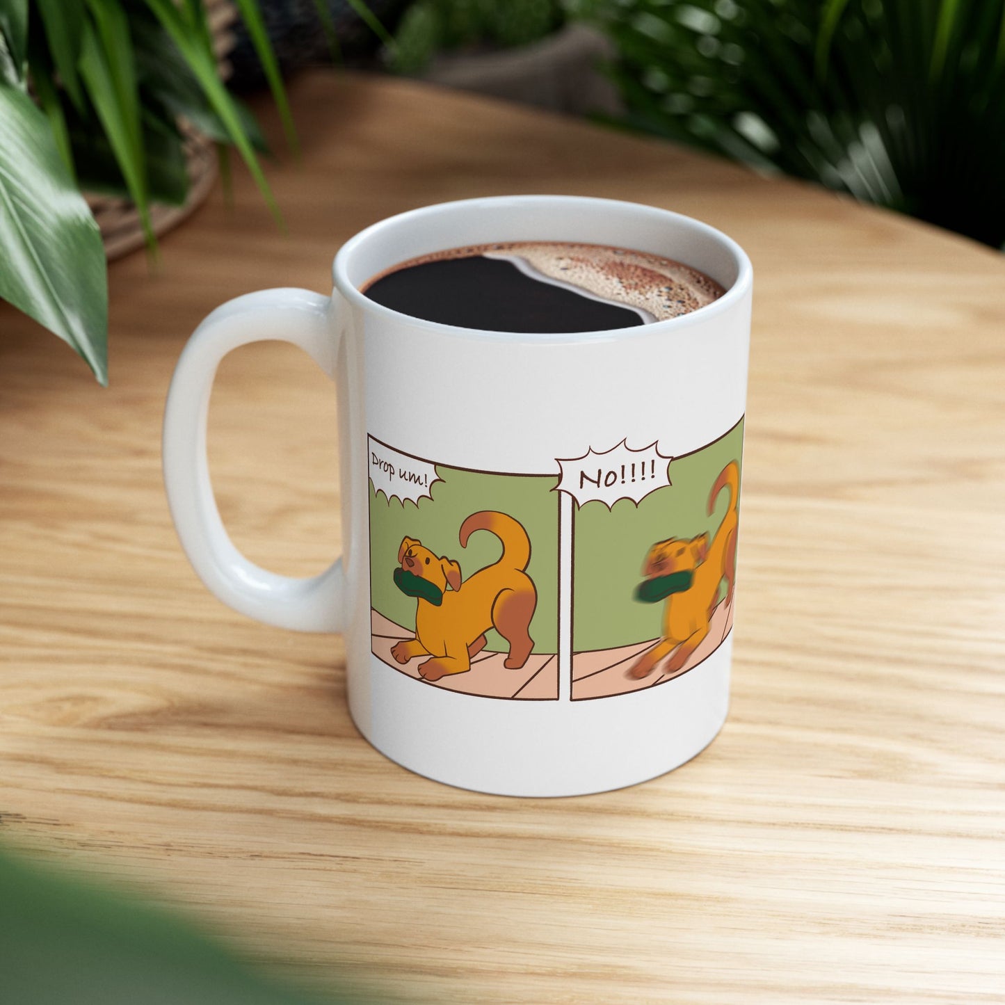 Slippah Thief - 2 Panel Dog Comic Mug