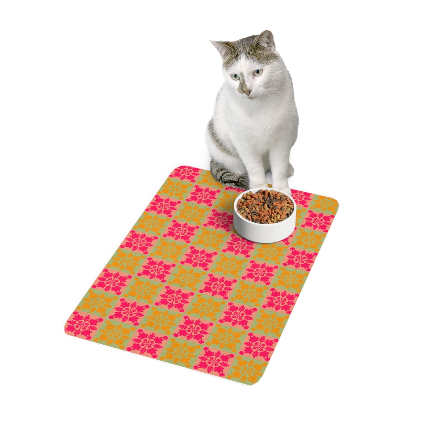 Heart and Fern Feeding Mat