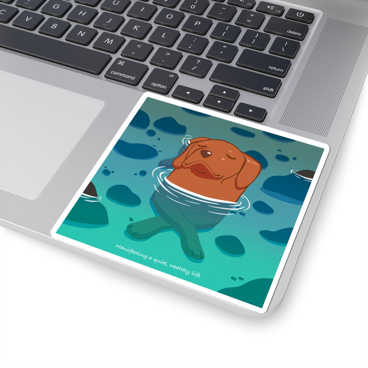 Manifesting Peace – Beach Dog Sticker