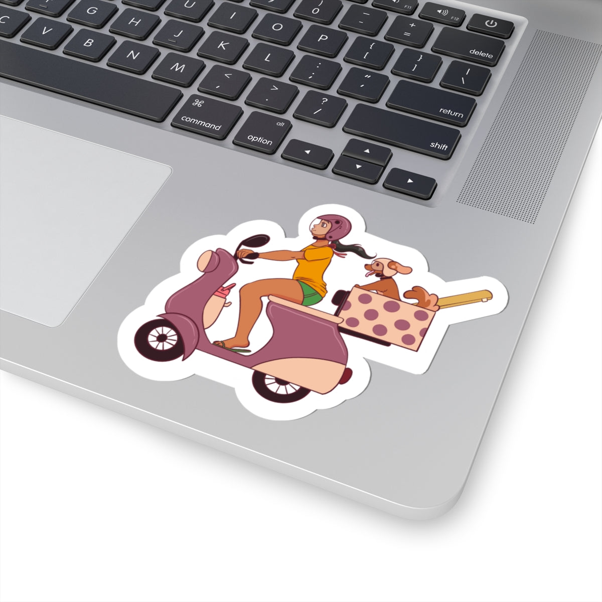 Beach Bound ๐๏ธ๐ถ - Scooter Dog Sticker