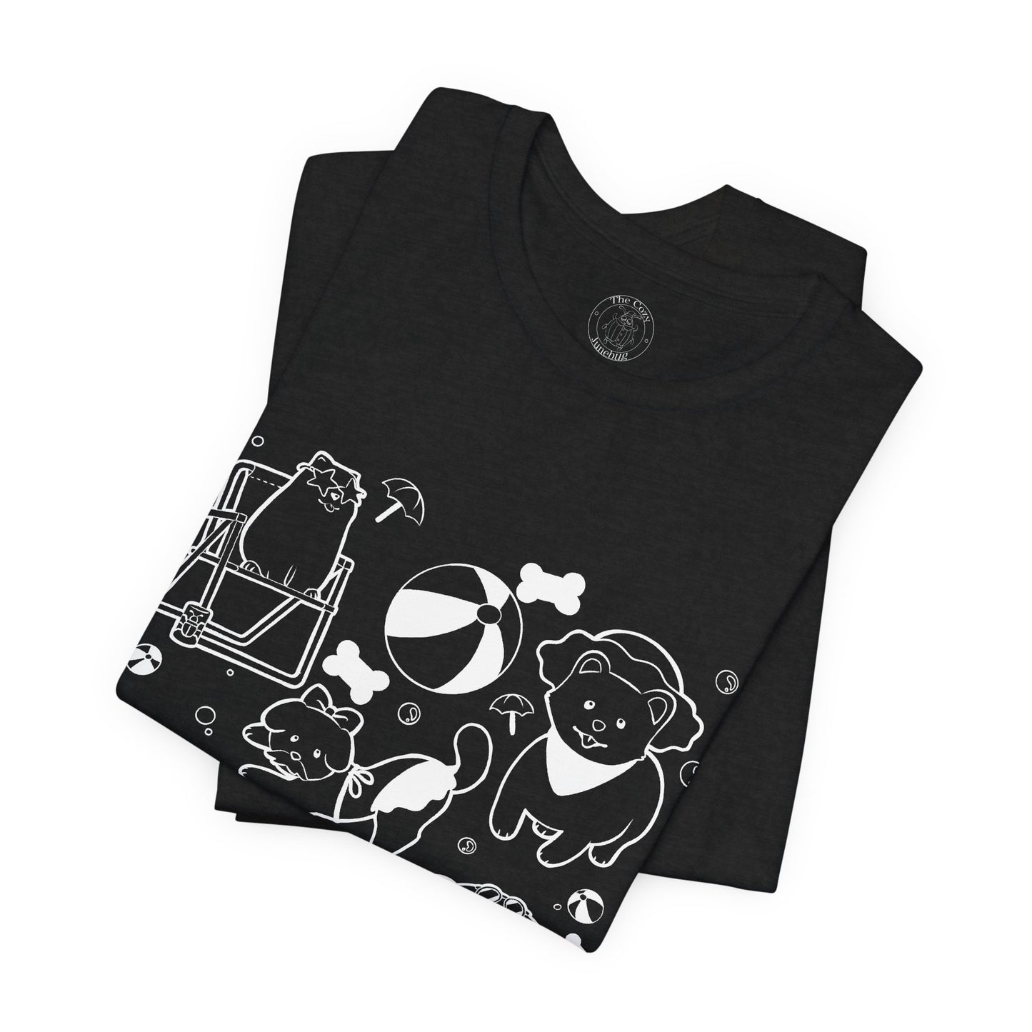 Sun, Sand, & Wagging Tails – Summer Dog T-Shirt
