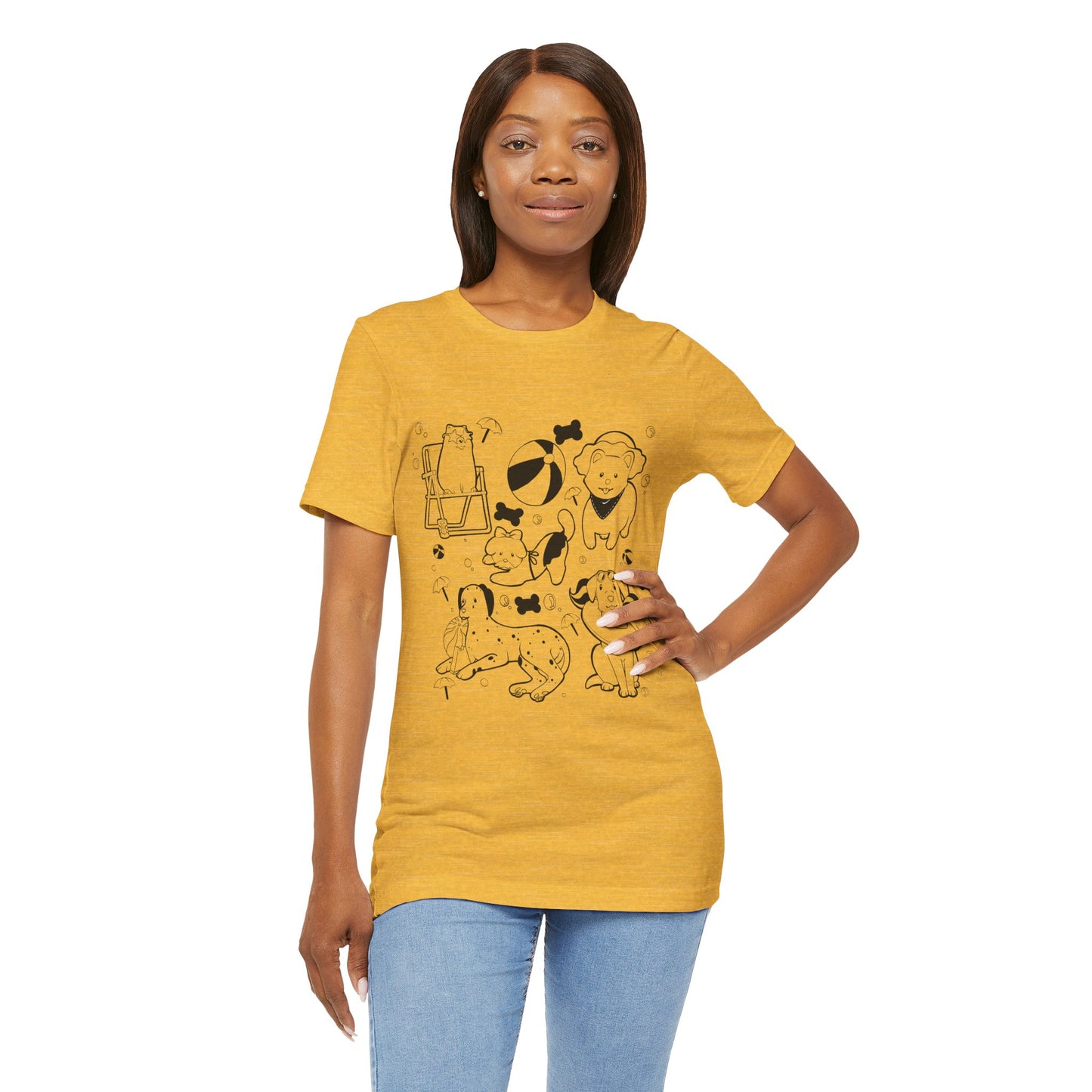 Sun, Sand, & Wagging Tails – Summer Dog T-Shirt