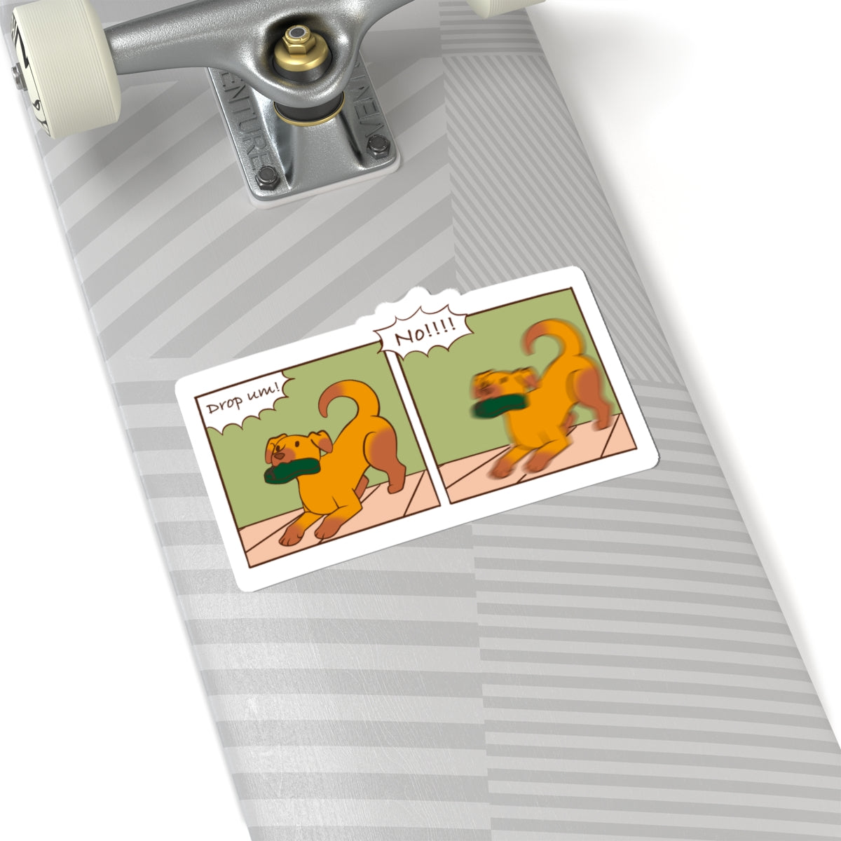 Slippah Thief - 2 Panel Dog Sticker Comic