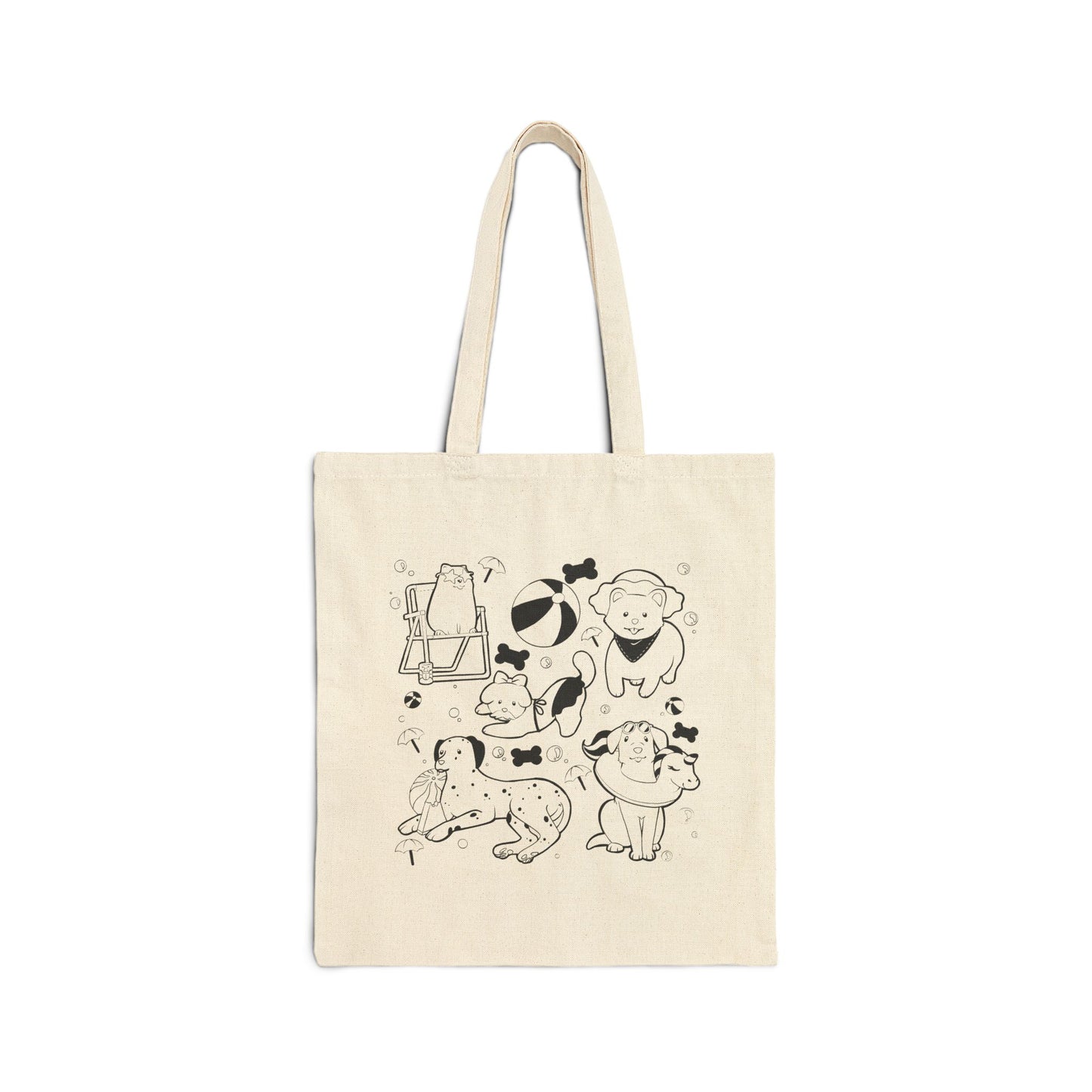 Sun, Sand, & Wagging Tails – Summer Dog Tote Bag