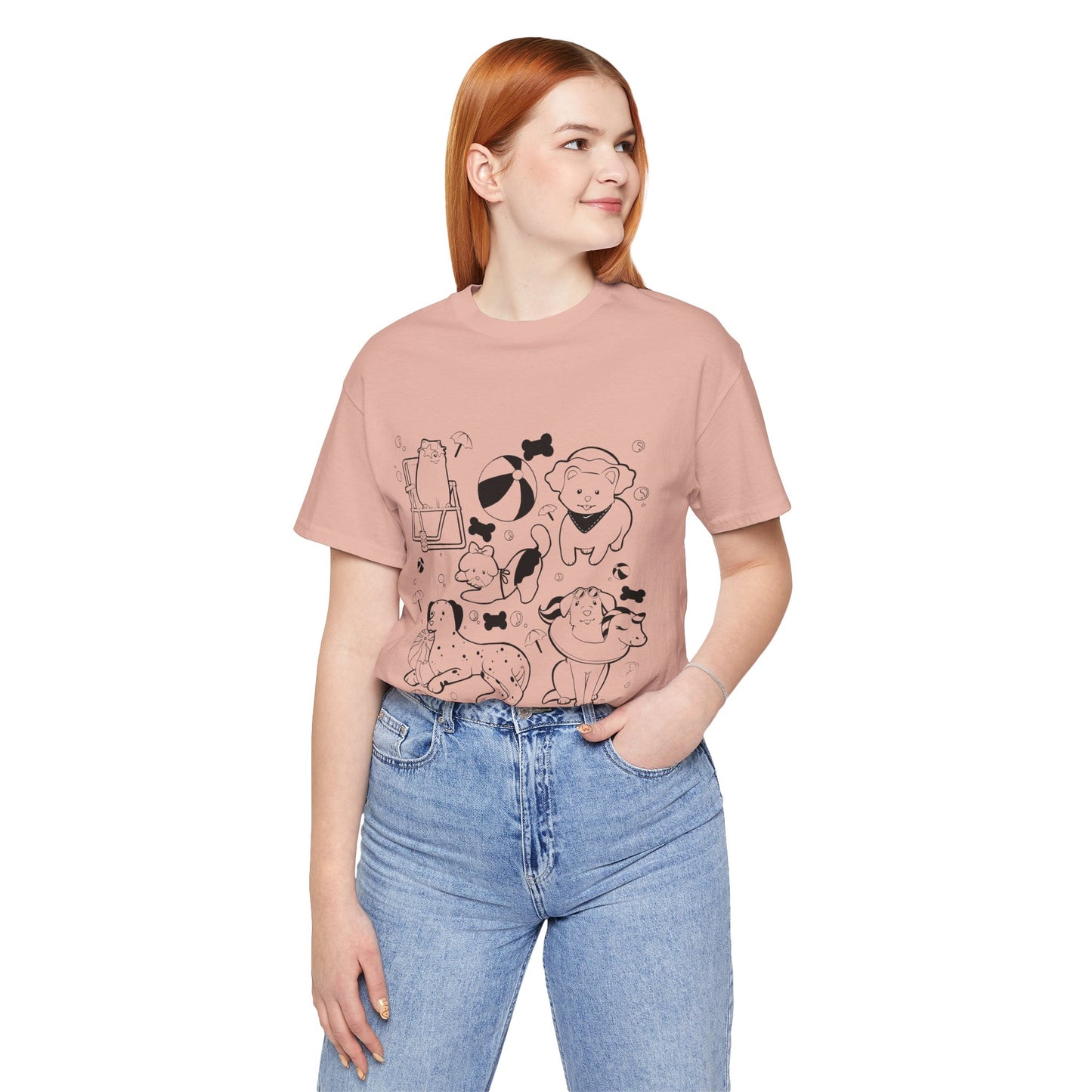 Sun, Sand, & Wagging Tails – Summer Dog T-Shirt