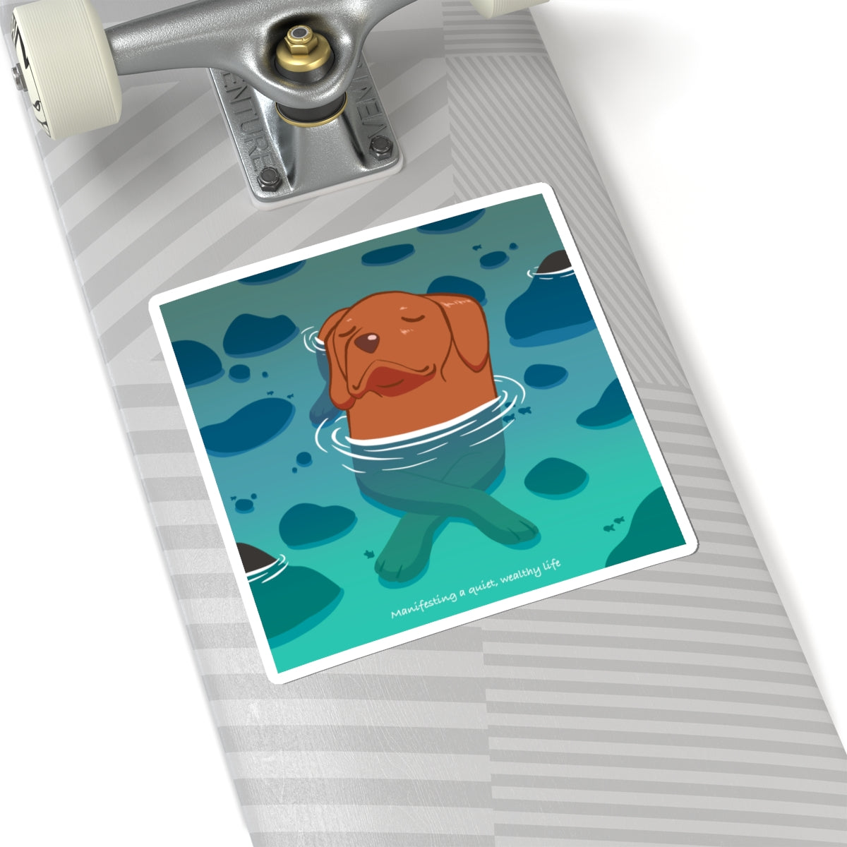 Manifesting Peace – Beach Dog Sticker