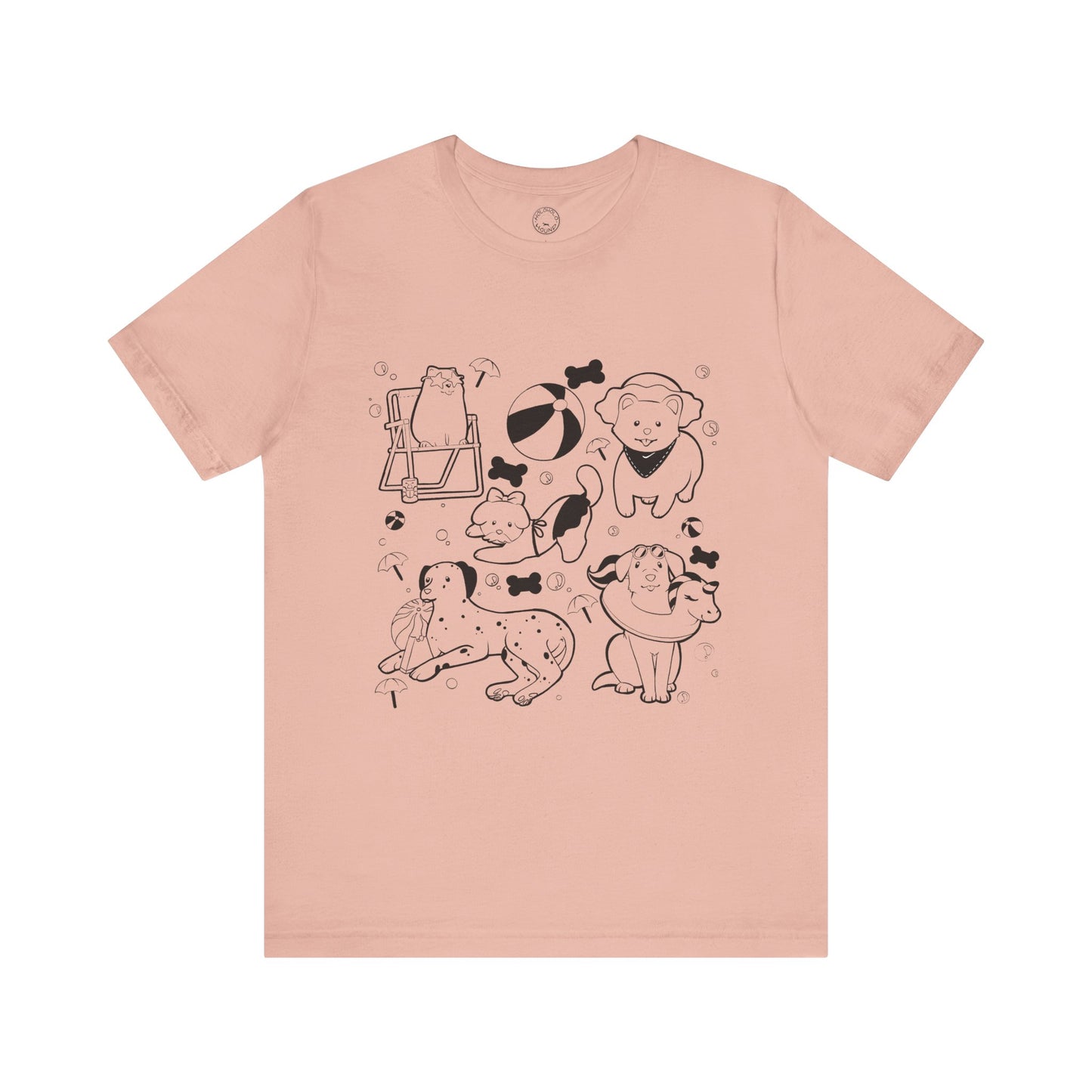 Sun, Sand, & Wagging Tails – Summer Dog T-Shirt