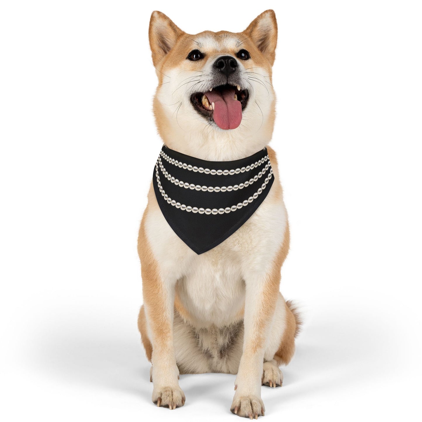 Pearl Necklace - Clip-on Dog Bandana