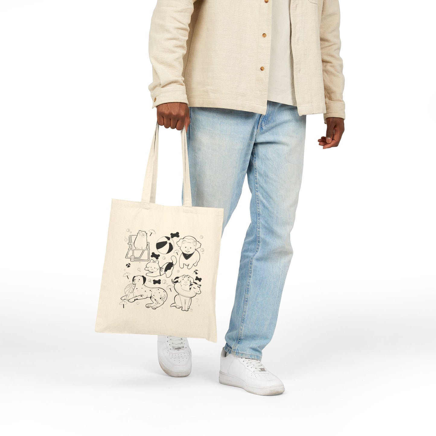 Sun, Sand, & Wagging Tails – Summer Dog Tote Bag