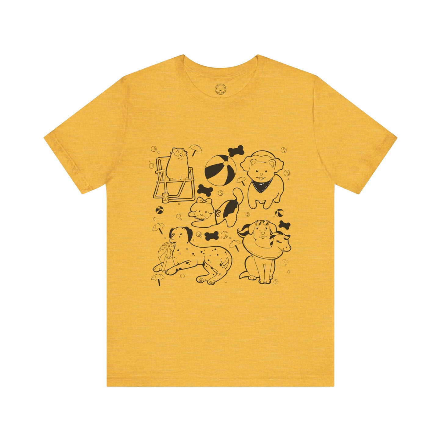 Sun, Sand, & Wagging Tails – Summer Dog T-Shirt