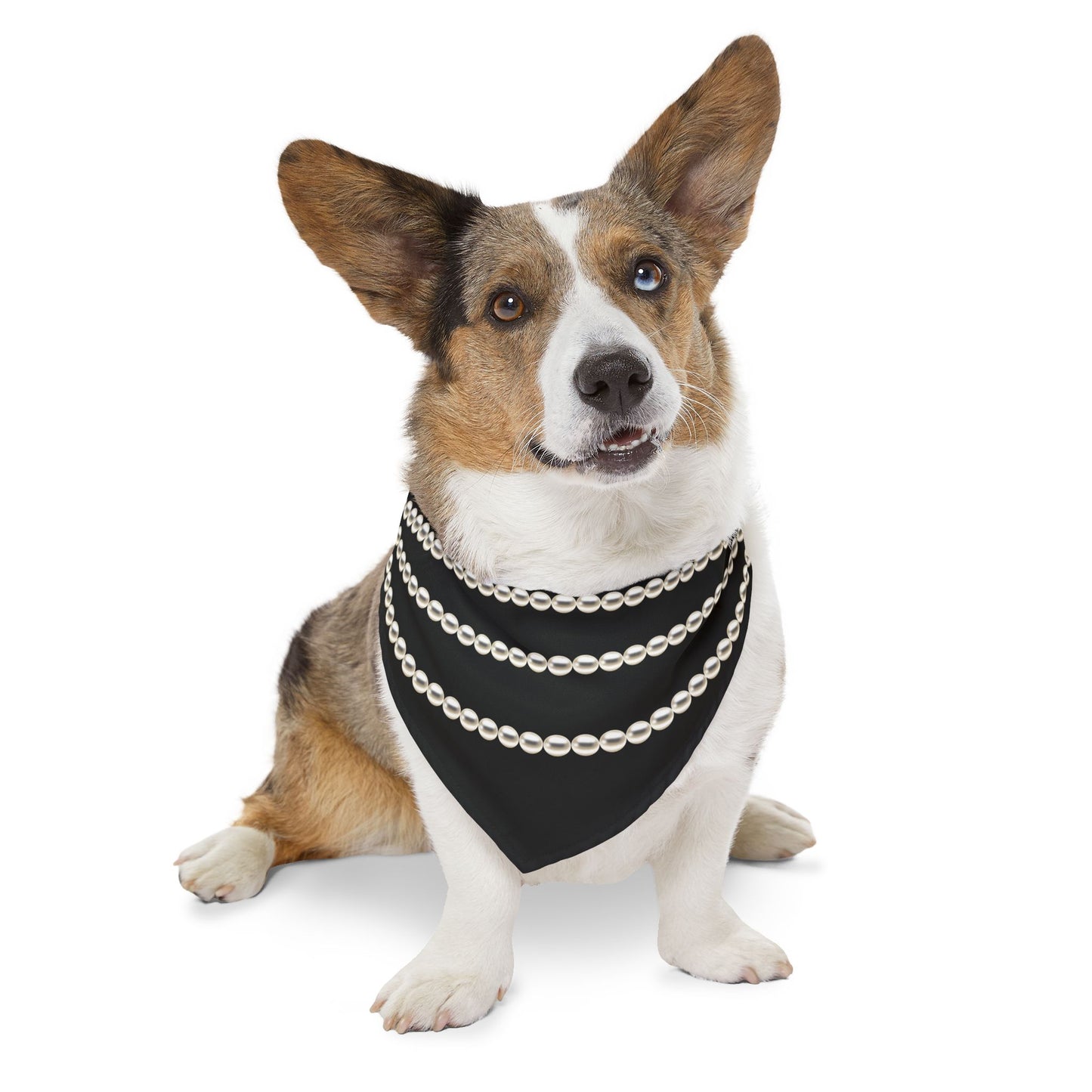 Pearl Necklace - Clip-on Dog Bandana