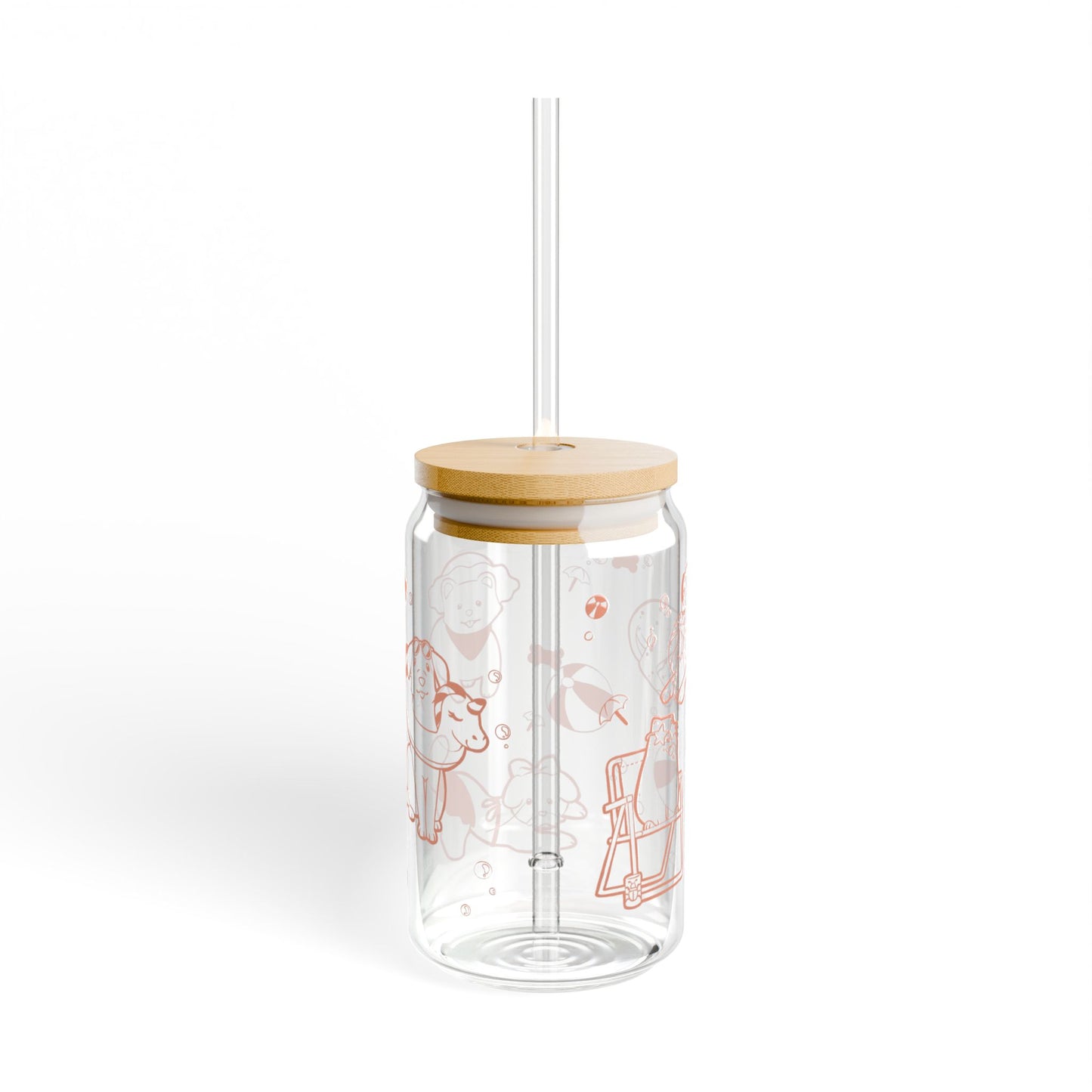 Sun, Sand, & Wagging Tails – Summer Dog Sipper Glass