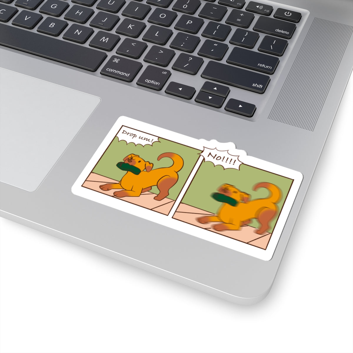 Slippah Thief - 2 Panel Dog Sticker Comic