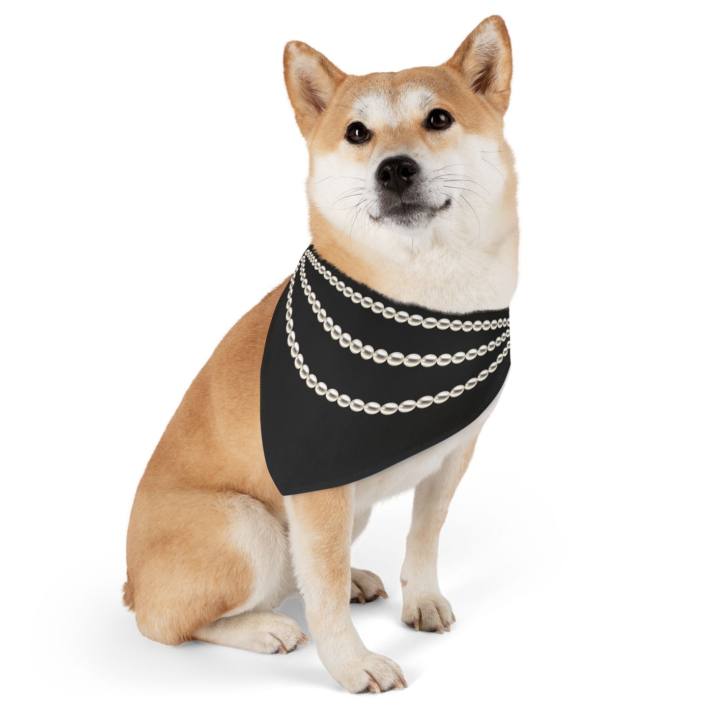 Pearl Necklace - Clip-on Dog Bandana