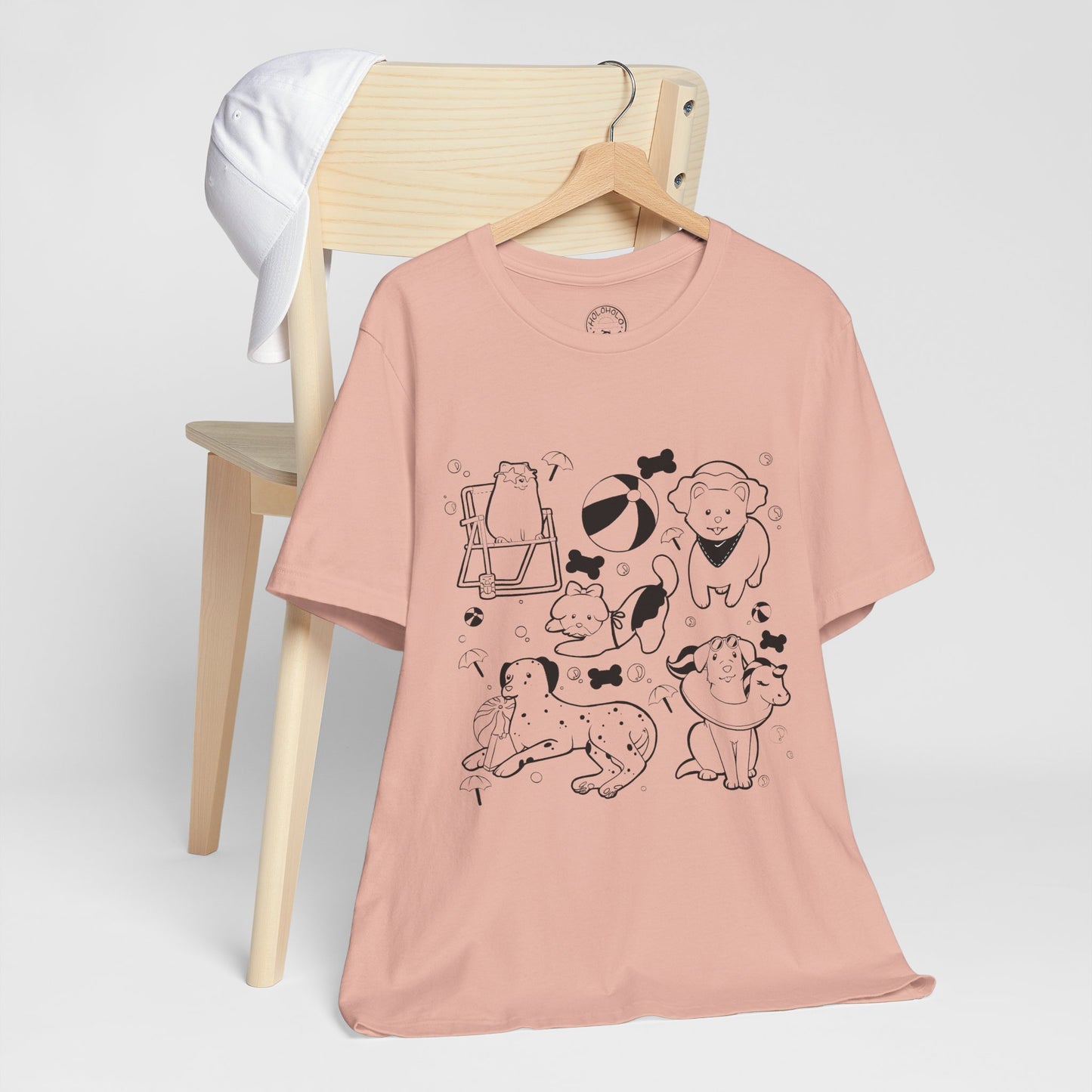 Sun, Sand, & Wagging Tails – Summer Dog T-Shirt