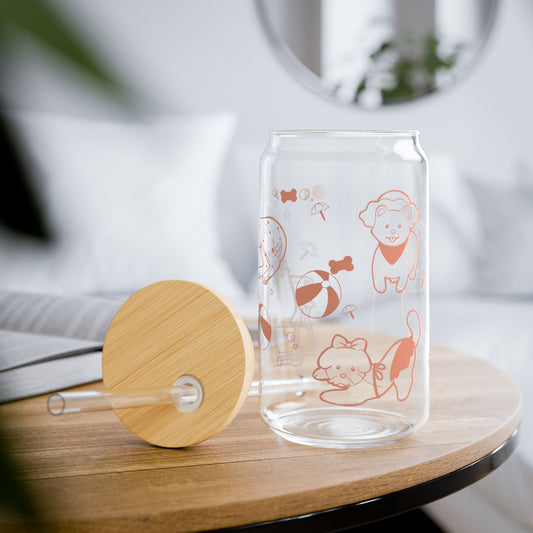 Sun, Sand, & Wagging Tails – Summer Dog Sipper Glass