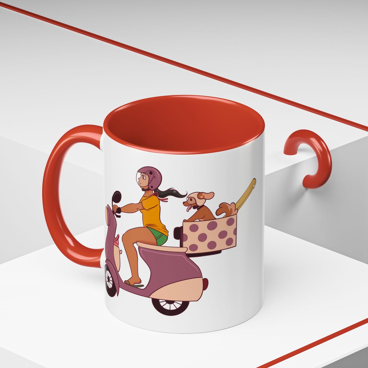Beach Bound Mug 🏖️🐶 - Scooter Dog Mug