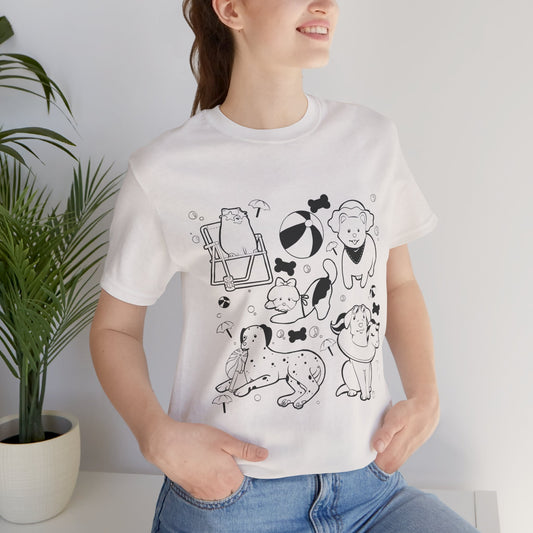 Sun, Sand, & Wagging Tails – Summer Dog T-Shirt