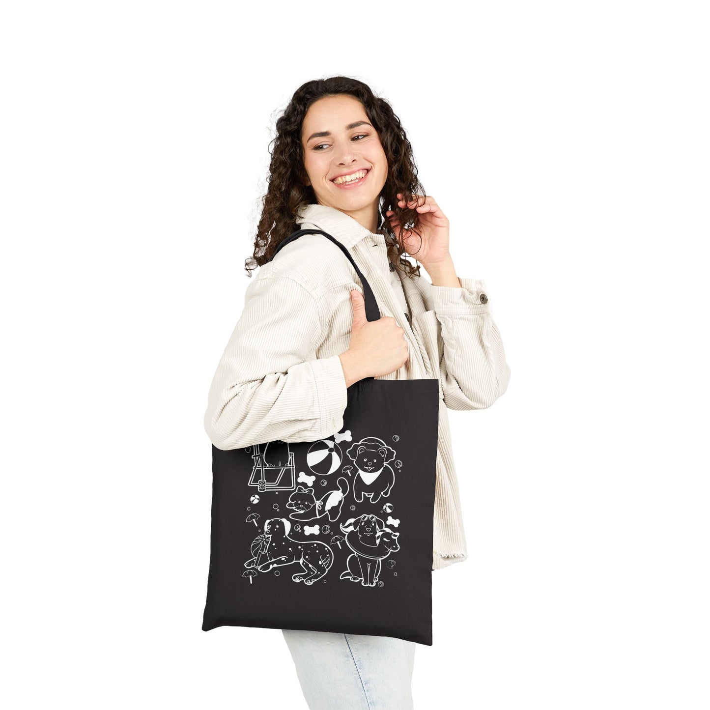 Sun, Sand, & Wagging Tails – Summer Dog Tote Bag