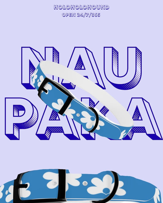Naupaka Dog Collar - Blue