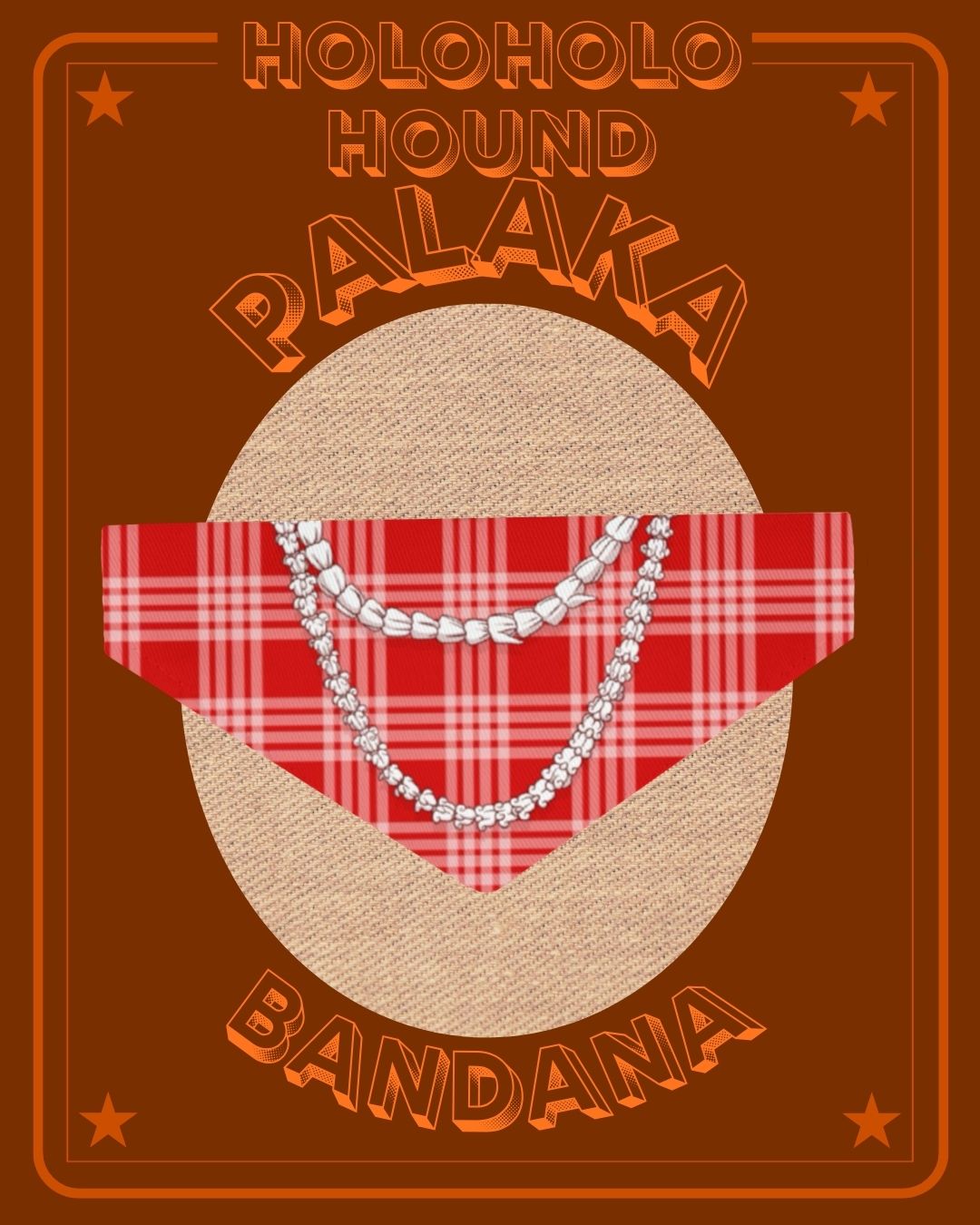 Palaka Bandana - Red Crown Flower