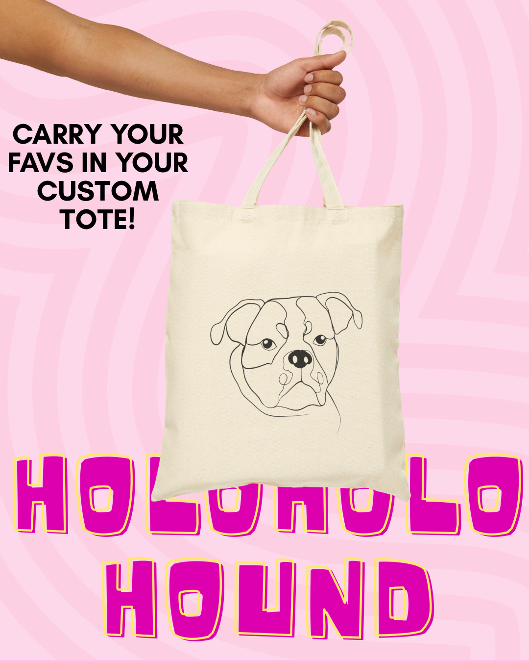 Custom One-Line Pet Tote