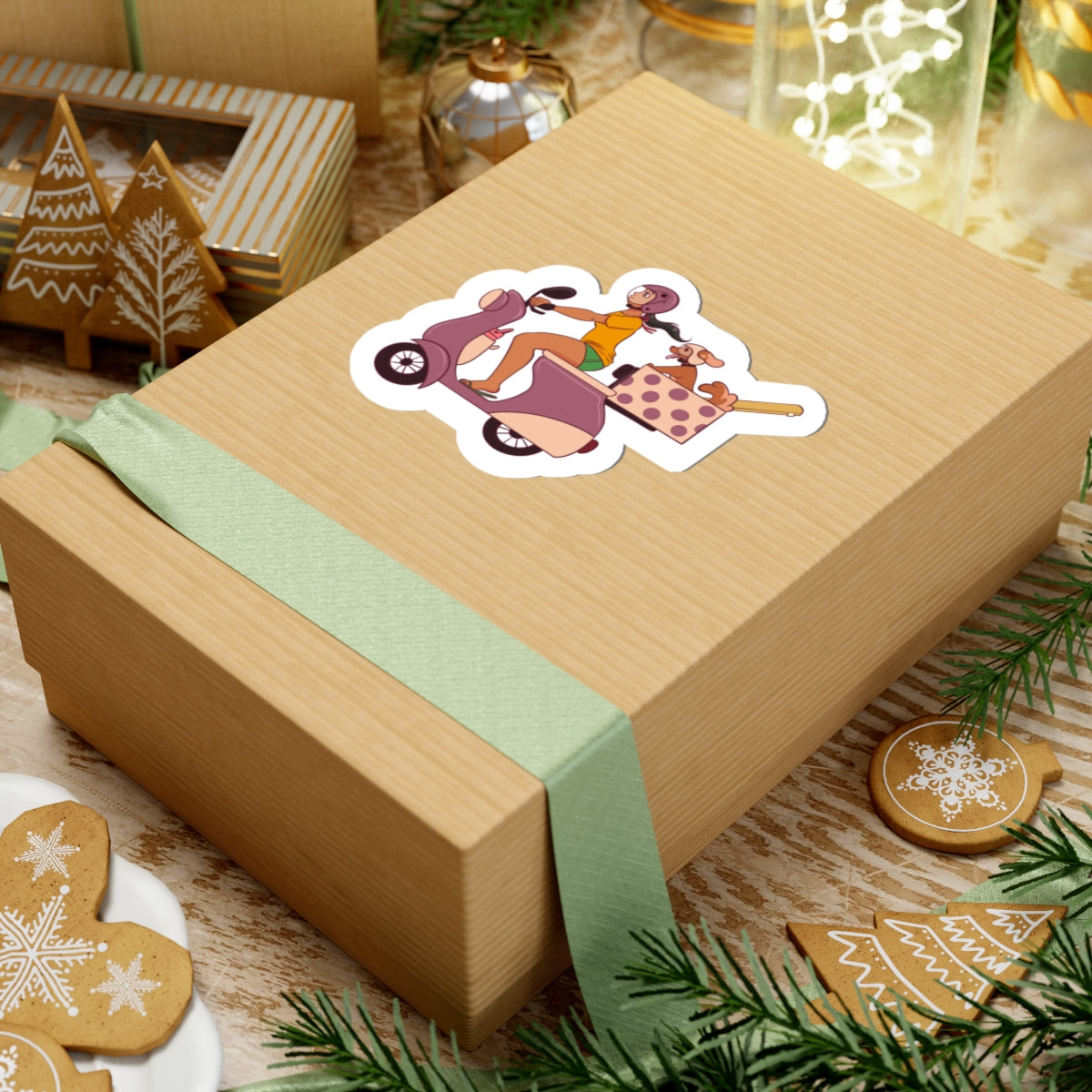 Beach Bound 🏖️🐶 - Scooter Dog Sticker