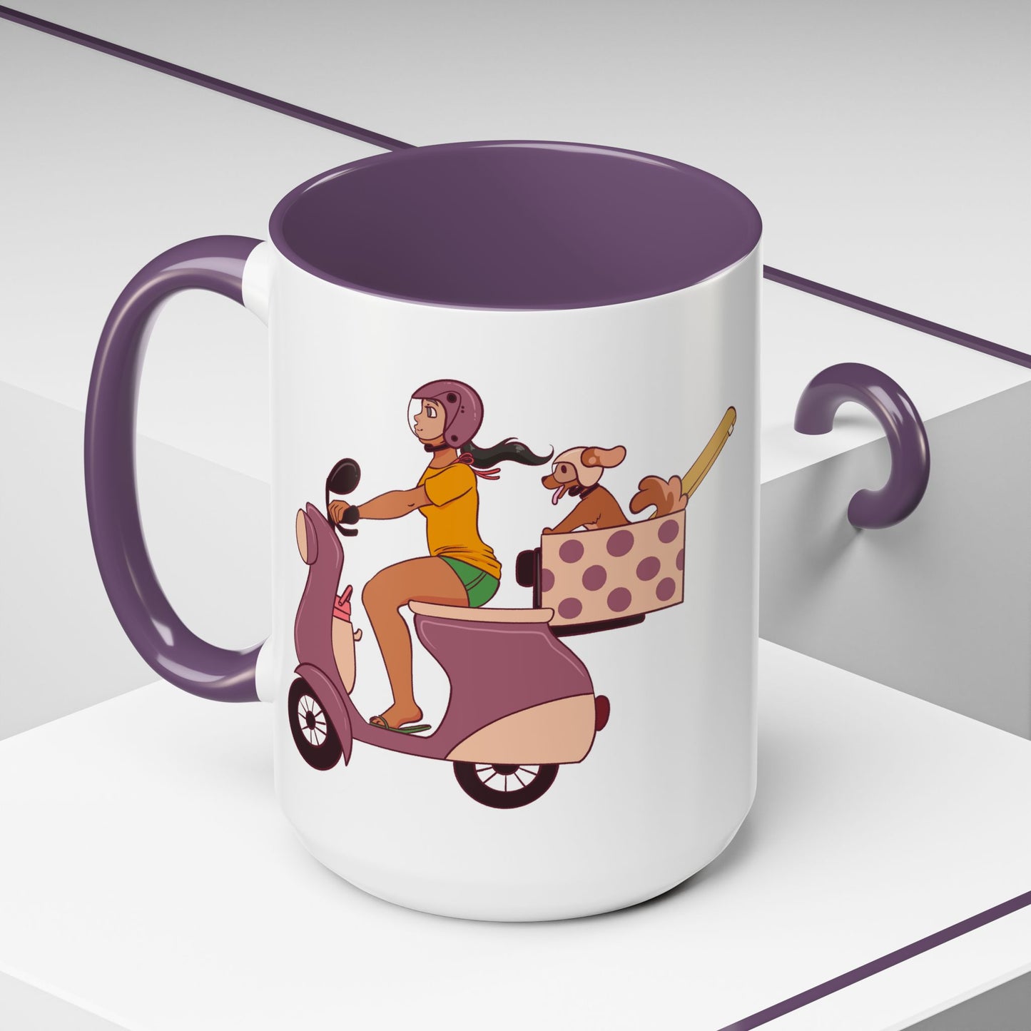 Beach Bound Mug 🏖️🐶 - Scooter Dog Mug
