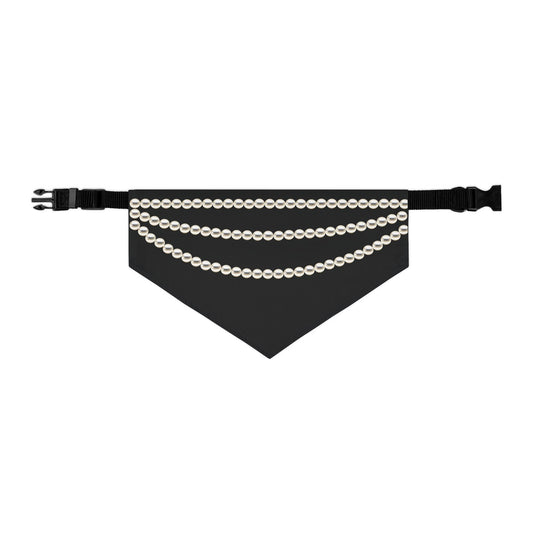 Pearl Necklace - Clip-on Dog Bandana