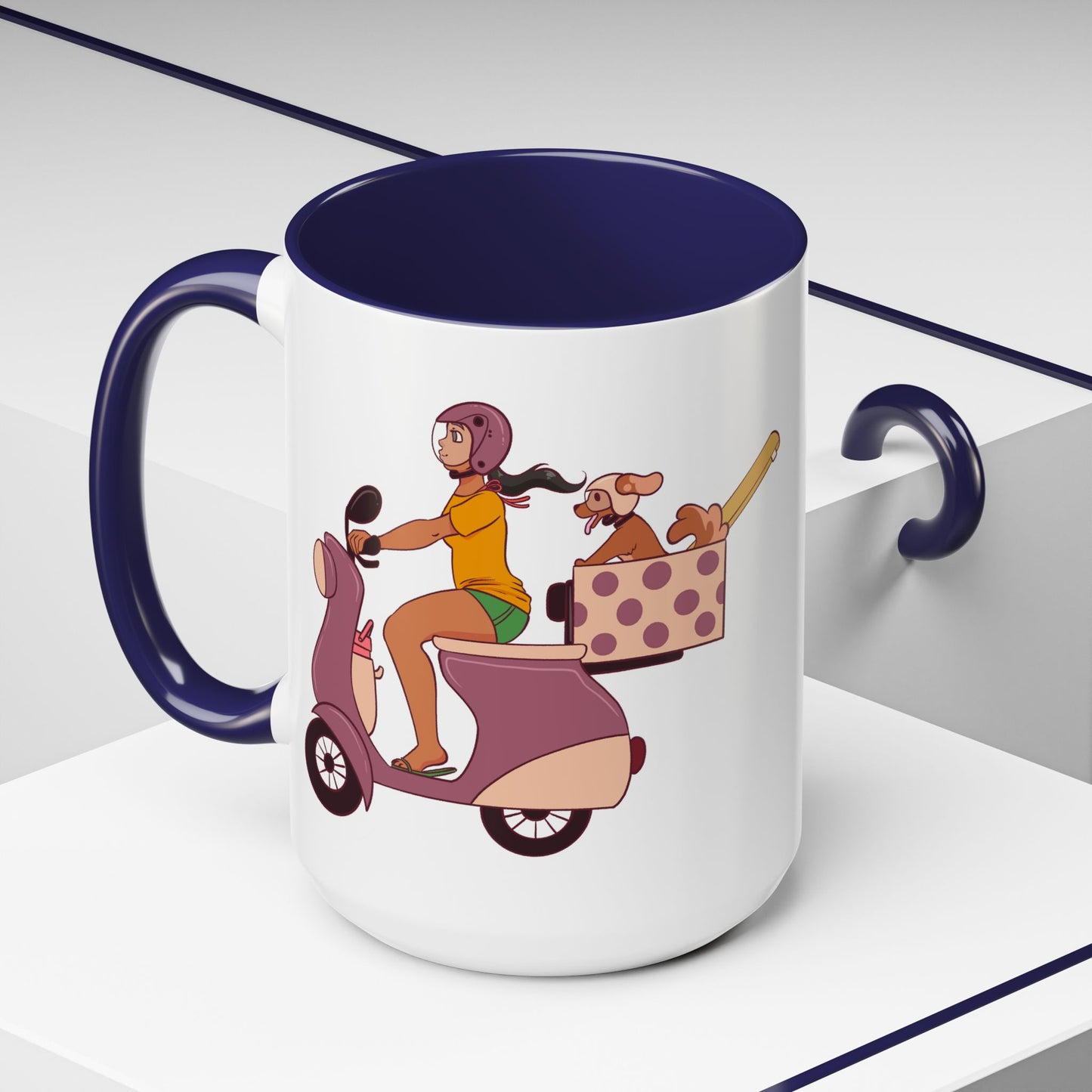 Beach Bound Mug 🏖️🐶 - Scooter Dog Mug