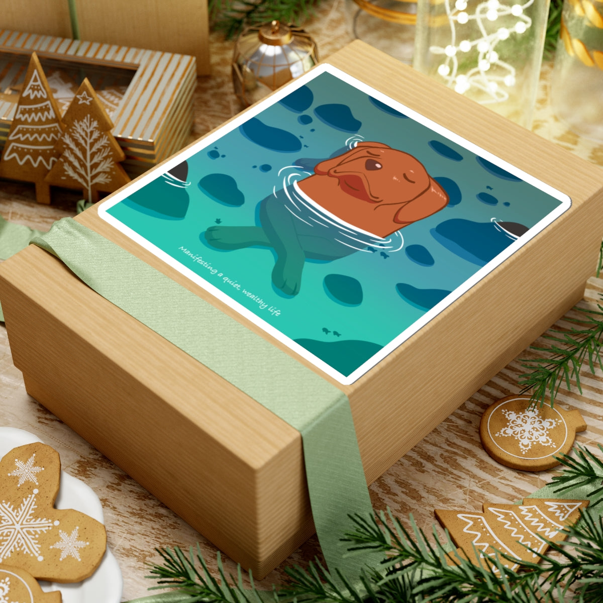 Manifesting Peace – Beach Dog Sticker